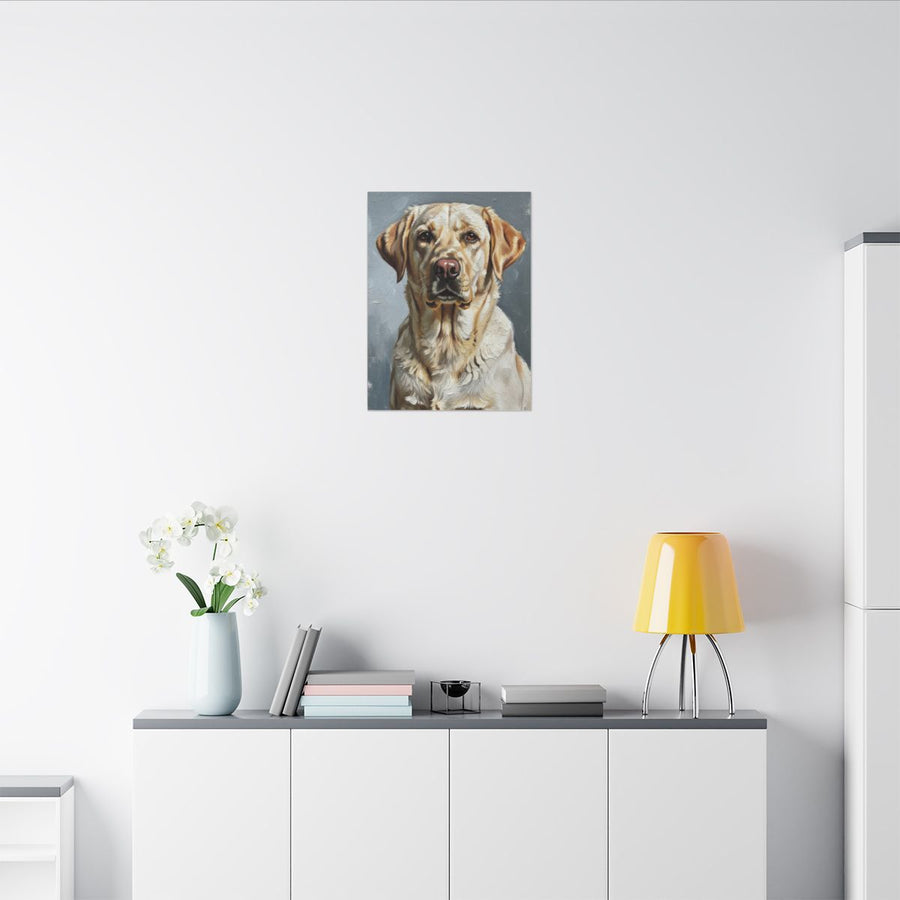 Labrador Retriever Oil Portrait Canvas Print | Regal Lab Wall Art | Dog Lover Gift | Elegant Pet Home Decor