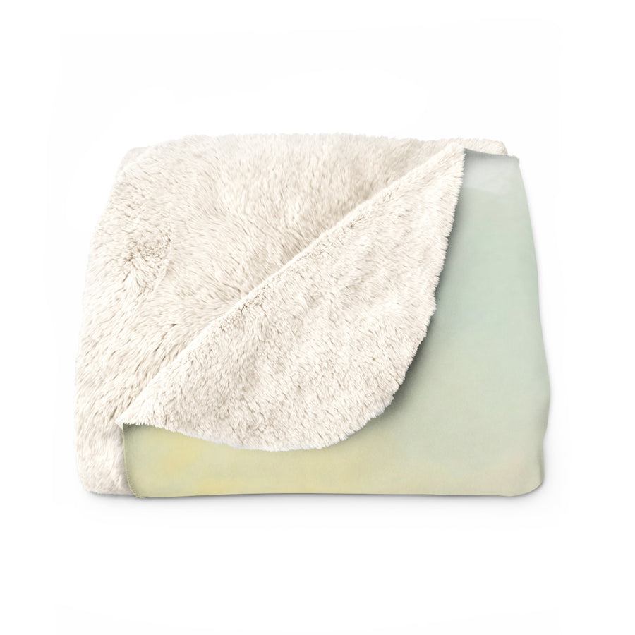 Labrador Retriever Watercolor Meadow Golden Throw Blanket | Premium Dog Prints | Tritan
