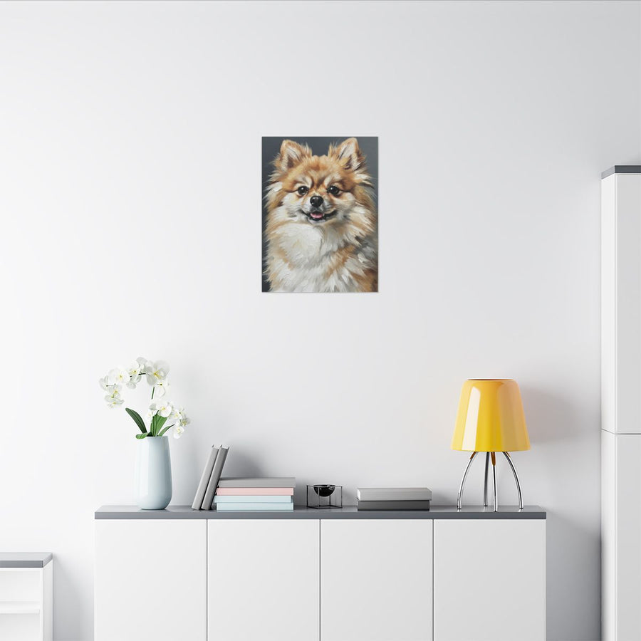 Pomeranian Canvas Wall Art, Oil Painting Dog Portrait, Pom Lover Gift, Pet Memorial Decor, distinctive Home Artwork