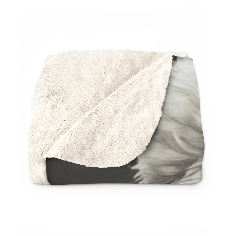 Poodle Charcoal Portrait Throw Blanket | Premium Dog Prints | Tritan