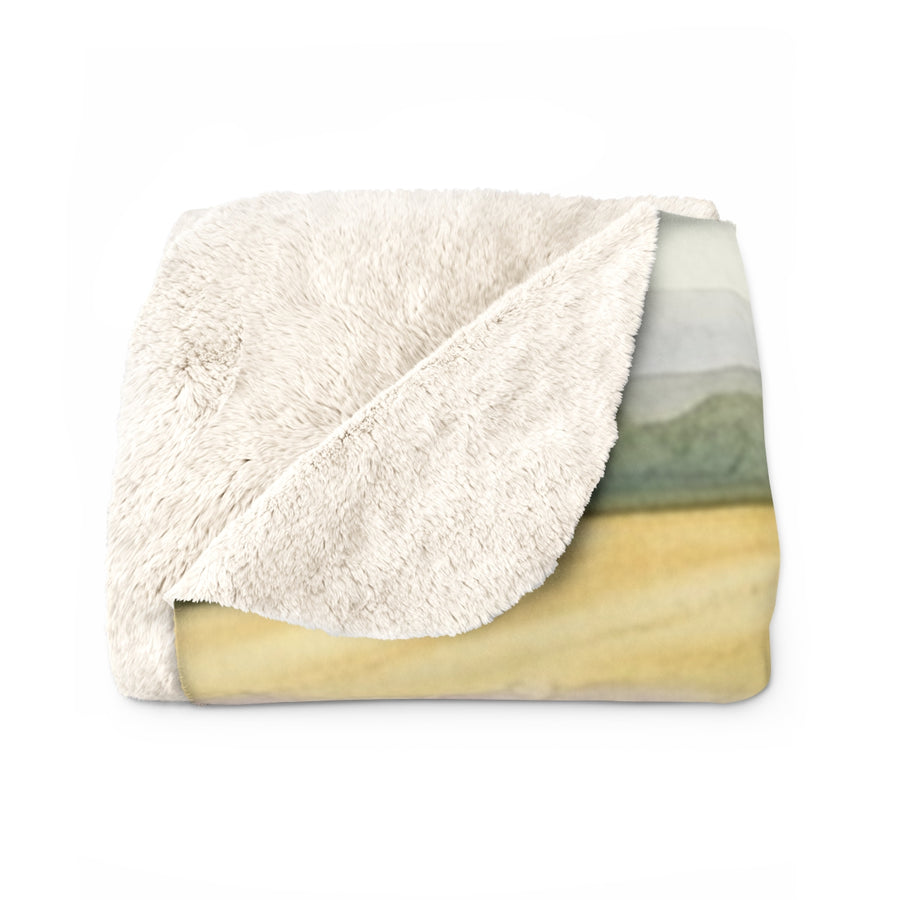 Poodle Watercolor Lavender Fields Throw Blanket | Premium Dog Prints | Tritan