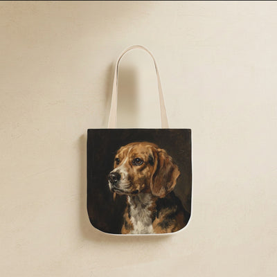Beagle Tote Bag | Painterly Dog Art Canvas Tote | Beagle Mom Gift | Dog Lover Market Bag | Pet Portrait Accessory