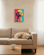 Poodle Pop Art Canvas Print, Vibrant Dog Wall Art Decor, Poodle Mom Gift, Modern Pet Lover Home Decor