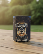 Miniature Schnauzer America 250 Can Cooler, Patriotic Dog Art Pattern, Schnauzer Gift for Him Her, USA Party Drink Holder
