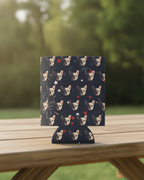 French Bulldog America 250 Can Cooler | Patriotic Dog Pattern Drink Holder | America 250 Pet Lover Gift | Summer Party Supplies