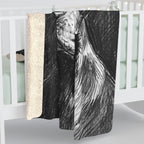 Labrador Retriever Charcoal Portrait Throw Blanket | Premium Dog Art | Tritan