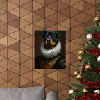 Rottweiler Renaissance Royal Portrait Matte Poster, Regal Dog Art Print, Rottweiler Lover Gift, Wall Art