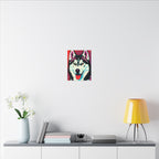 Pop Art Husky Canvas — Bold Dog Wall Art
