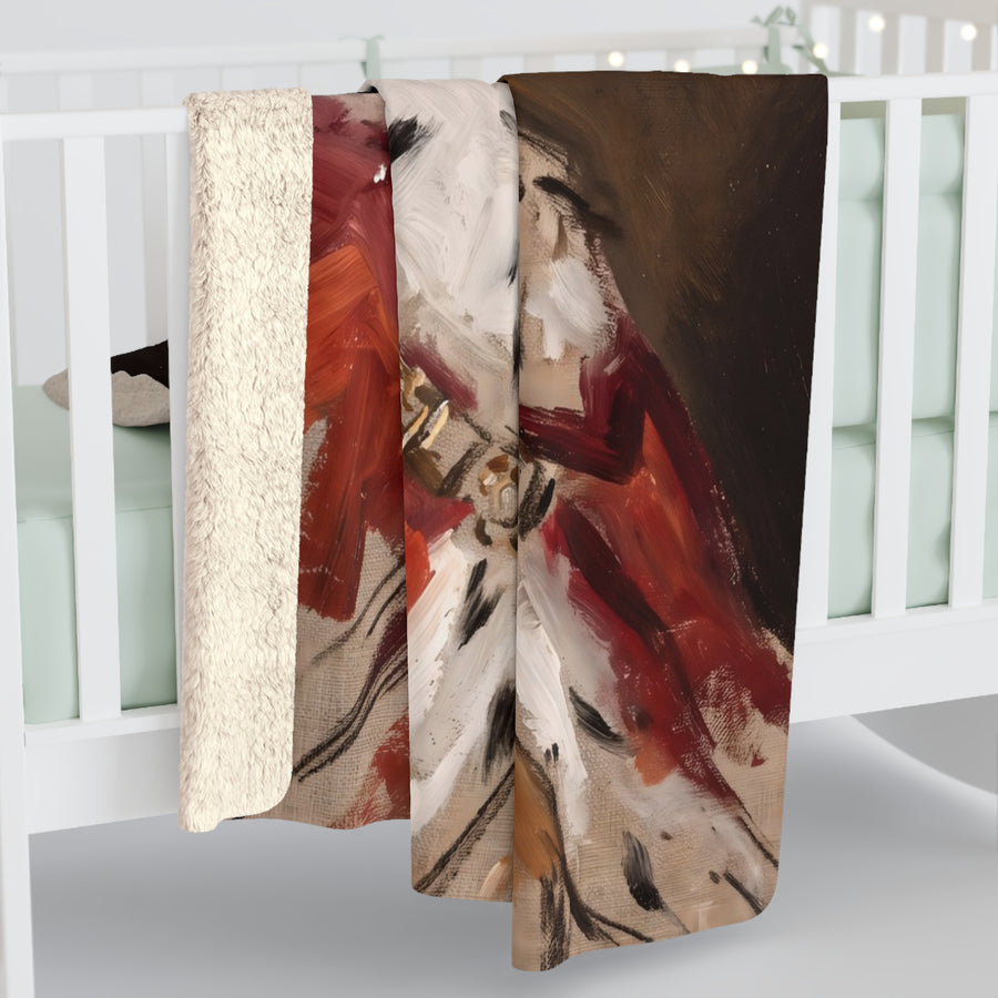 Corgi Kings & Queens Royal Portrait Regal Throw Blanket | Premium Dog Art | Tritan