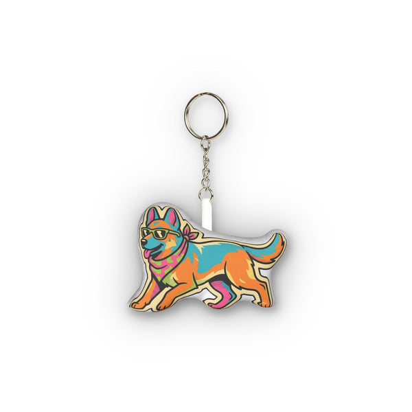 Y2K German Shepherd Plush Keychain | Tritan — Lifestyle View