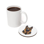 German Shepherd Low Poly Cool Jewel Cork Back Coaster | Dog Lover Gift