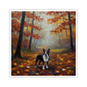 Acrylic Boston Terrier - Autumn Woods | Kiss-Cut Stickers