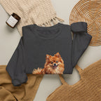 Pomeranian Sweatshirt | Painterly Dog Art Crewneck | Pom Mom Gift | Cozy Pullover for Dog Lovers | Pet Portrait Apparel