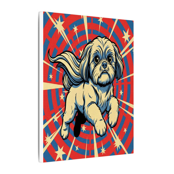 Shih Tzu Comic Book Canvas Art - Dynamic Pop Art Dog Print for Retro Wall Decor