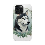 Siberian Husky Watercolor Botanical Wreath Phone Case | Premium Dog Prints | Tritan — view 8 of 28