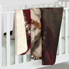 Beagle Kings & Queens Royal Portrait Regal Throw Blanket | Premium Dog Art | Tritan