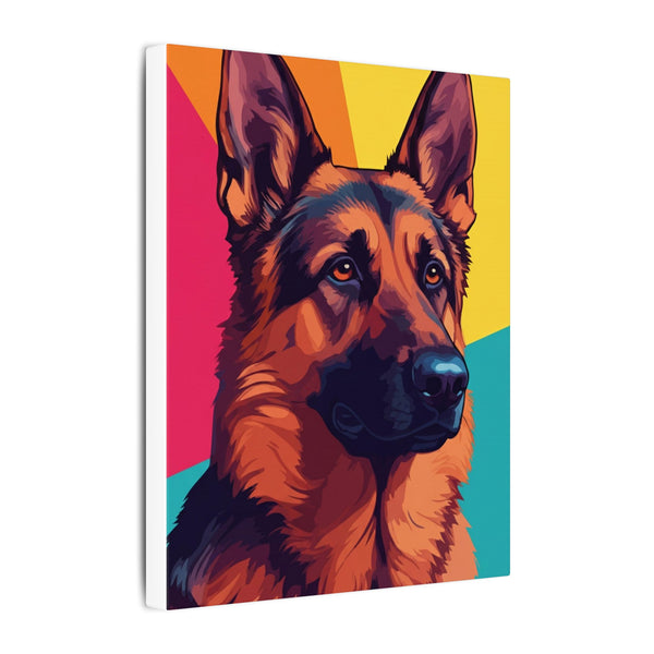 German Shepherd Pop Art Canvas Print, GSD Dog Lover Gift, Modern Pet Wall Art Decor for Home Office, Abstract Dog Portrait