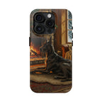 Acrylic Great Dane - Winter Hearth | Tough Phone Case