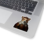 Corgi Kings & Queens Royal Portrait Sticker, Dog Portrait Vinyl Decal, Kiss-Cut Sticker, Corgi Lover Gift