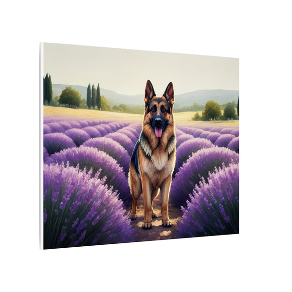 German Shepherd Acrylic Painting Stretched Canvas | Dog Wall Art Decor | Pet Portrait Gift for Dog Lovers | GSD Home Decor | High-Quality Pr