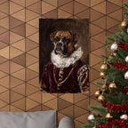 Boxer Renaissance Royal Portrait Matte Poster, Regal Dog Art Print, Boxer Lover Gift, Wall Art