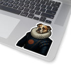 English Bulldog Renaissance Royal Portrait Sticker, Dog Portrait Vinyl Decal, Kiss-Cut Sticker, English Bulldog Lover Gift
