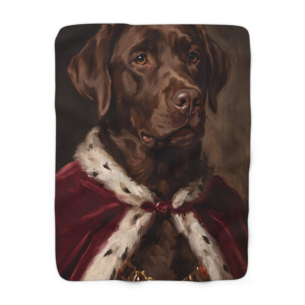 Labrador Retriever Kings & Queens Royal Portrait Regal Throw Blanket | Premium Dog Art | Tritan