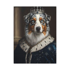 Australian Shepherd Renaissance Royal Portrait Canvas Wall Art, Regal Dog Painting, Australian Shepherd Lover Gift, Stretched Canvas