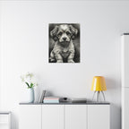 Havanese Charcoal Portrait Canvas Wall Art | Dog Lover Gift | Pet Art Print | Unique Home Decor for Dog Owners