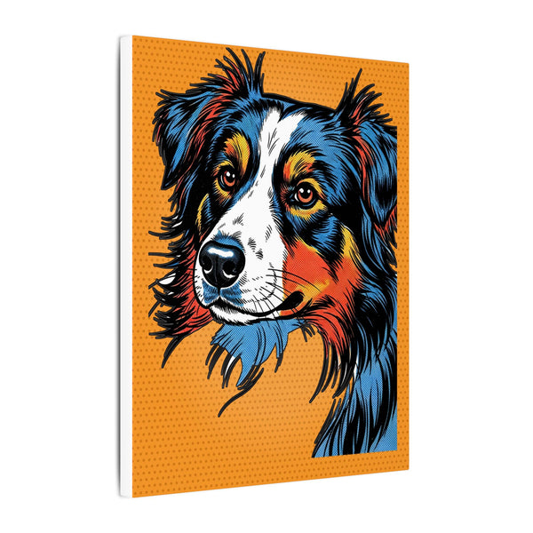 Comic Book Australian Shepherd Canvas — Bold Dog Wall Art