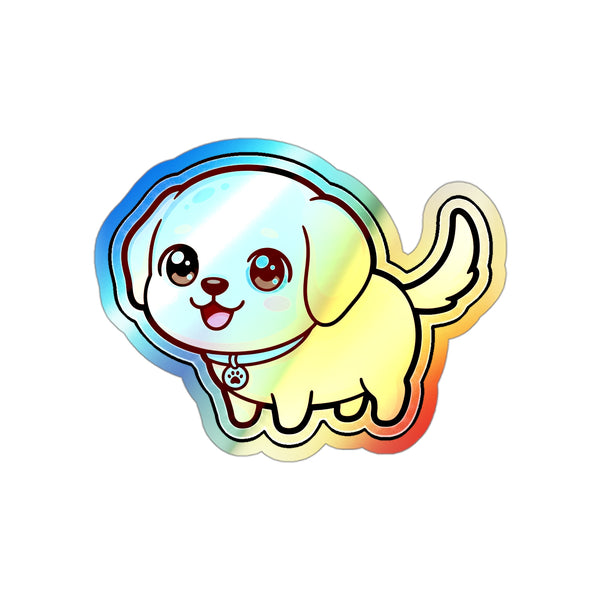 Chibi Labrador Holo Sticker | Tritan