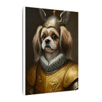 Shih Tzu Medieval Knight Portrait Canvas Wall Art, Regal Dog Painting, Shih Tzu Lover Gift, Stretched Canvas