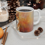 Shiba Inu Mug, Autumn Woods Acrylic-Style Dog Art Ceramic Coffee Cup, Pet Lover Gift, Home Decor