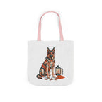 German Shepherd Halloween Tote Bag | Werewolf Dog Canvas Tote | Tritan