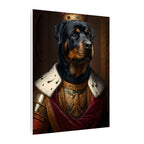 Rottweiler Kings & Queens Royal Portrait Canvas Wall Art, Regal Dog Painting, Rottweiler Lover Gift, Stretched Canvas