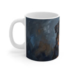 Acrylic-Style Australian Shepherd - Slate Blue | Ceramic Mug 11oz