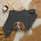 Cavalier King Charles Spaniel Sweatshirt | Painterly Dog Art Crewneck | Cavalier Mom Gift | Cozy Pullover for Dog Lovers