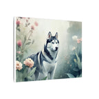 Siberian Husky Watercolor Canvas Print | Dog Wall Art | Pet Lover Gift | Modern Dog Decor