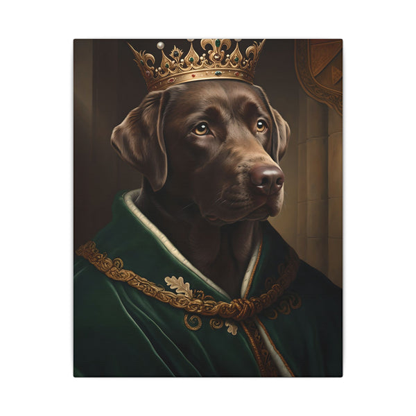 Labrador Retriever Kings & Queens Royal Portrait Canvas Wall Art, Regal Dog Painting, Labrador Retriever Lover Gift, Stretched Canvas