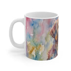 Golden Retriever Watercolor Butterfly Bloom Ceramic Mug 11oz | Dog Lover Gift