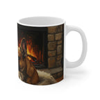 Acrylic French Bulldog - Winter Hearth | Ceramic Mug 11oz