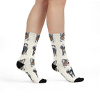 Australian Shepherd Socks | Fun All Over Print Dog Socks | Aussie Mom Gift | Cute Crew Socks for Dog Lovers | Stocking Stuffer — primary view
