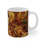 Siberian Husky Stained Glass Warm Jewel Ceramic Mug 11oz | Dog Lover Gift