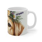 Labrador Retriever Watercolor Floral Crown Coffee Mug | Premium Dog Prints | Tritan — view 3 of 4