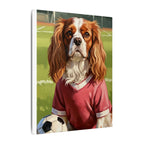 Cavalier King Charles Spaniel Oil Painting Soccer Portrait Canvas Wall Art | Cavalier Gift | Dog Decor
