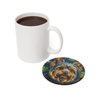 Yorkshire Terrier Post-Impressionist Oil Painting Coaster | Yorkie Gift for Dog Lovers