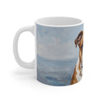 Acrylic-Style English Bulldog - Powder Blue | Ceramic Mug 11oz