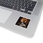 Pomeranian Medieval Knight Portrait Sticker, Dog Portrait Vinyl Decal, Kiss-Cut Sticker, Pomeranian Lover Gift