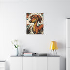 Dachshund Comic Book Art Canvas Print | Retro Pop Art Doxie Wall Decor