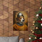Beagle Medieval Knight Portrait Matte Poster, Regal Dog Art Print, Beagle Lover Gift, Wall Art